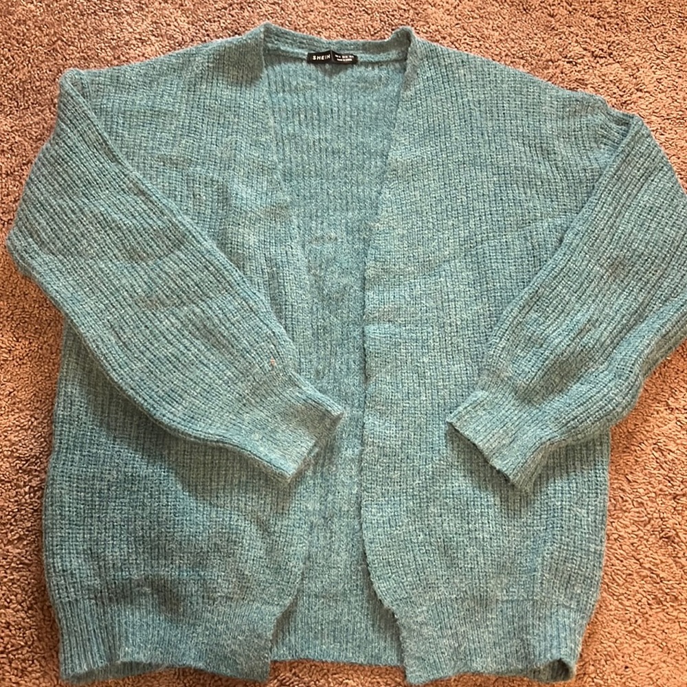 Shein blue comfy cardigan